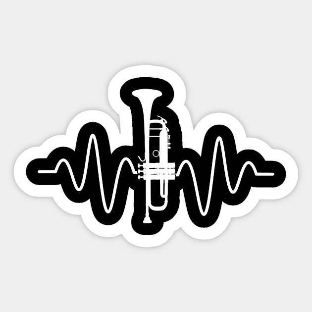 Heartbeat Trumpet Sticker by shirtsyoulike